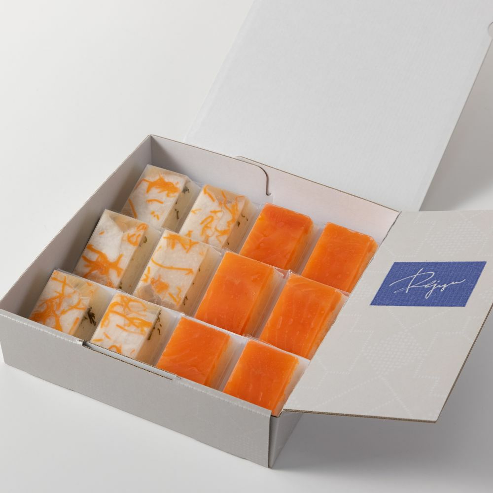 Rejyu（レジュウ）のますとぶりの味が６つずつ入ったセット画像です。