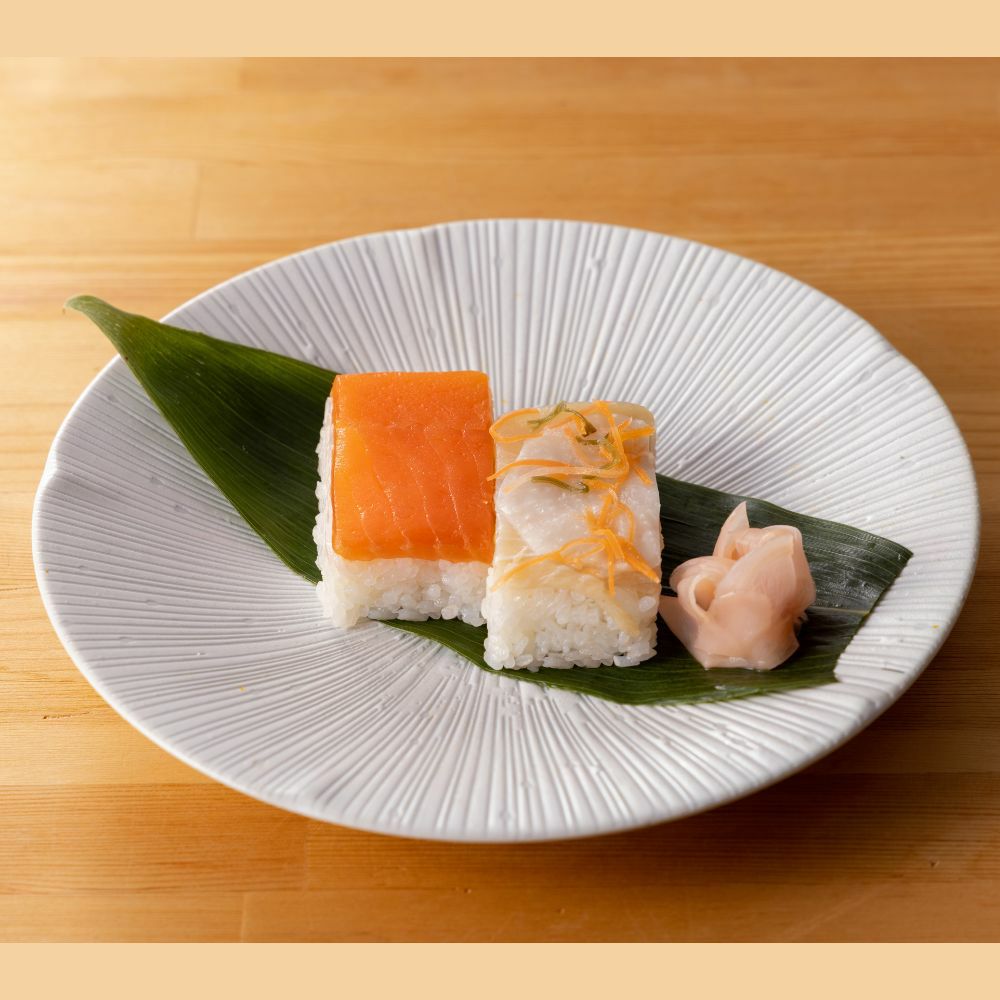 Rejyu（レジュウ）のますとぶりがお皿に盛りつけられているイメージ写真です。食べたい分だけ解凍して食べることができます。