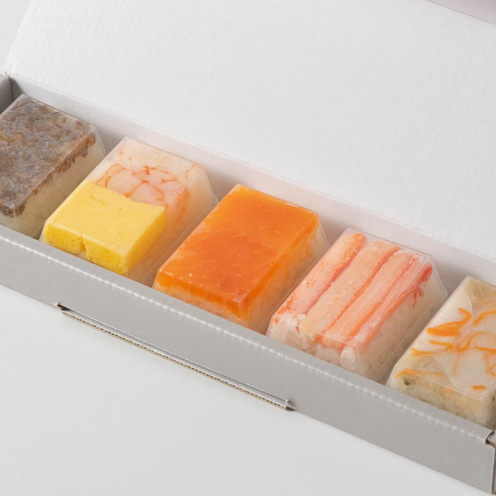 Rejyu（レジュウ）の５種類の味が一つずつ入ったセット画像です。